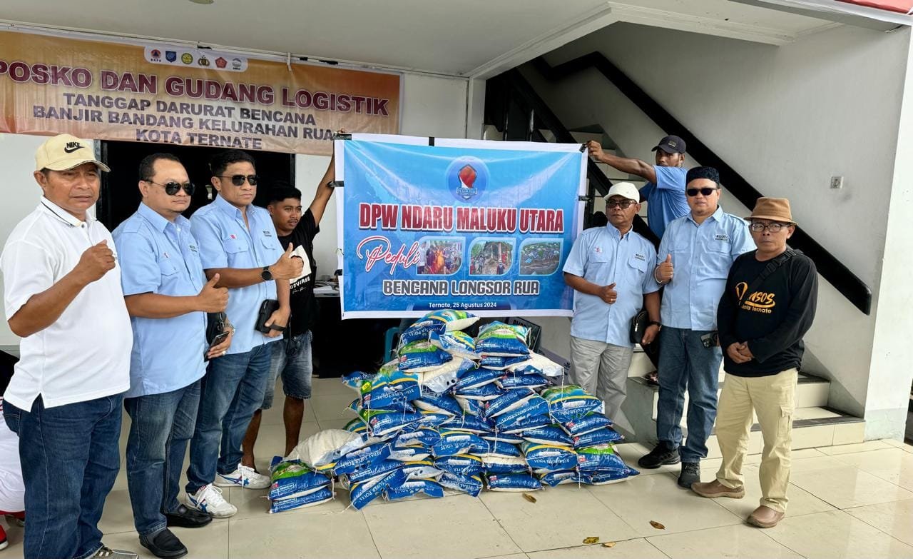 Tali Asih Kepada Korban Bencana, DPW Ndaru Malut Turun Lapangan