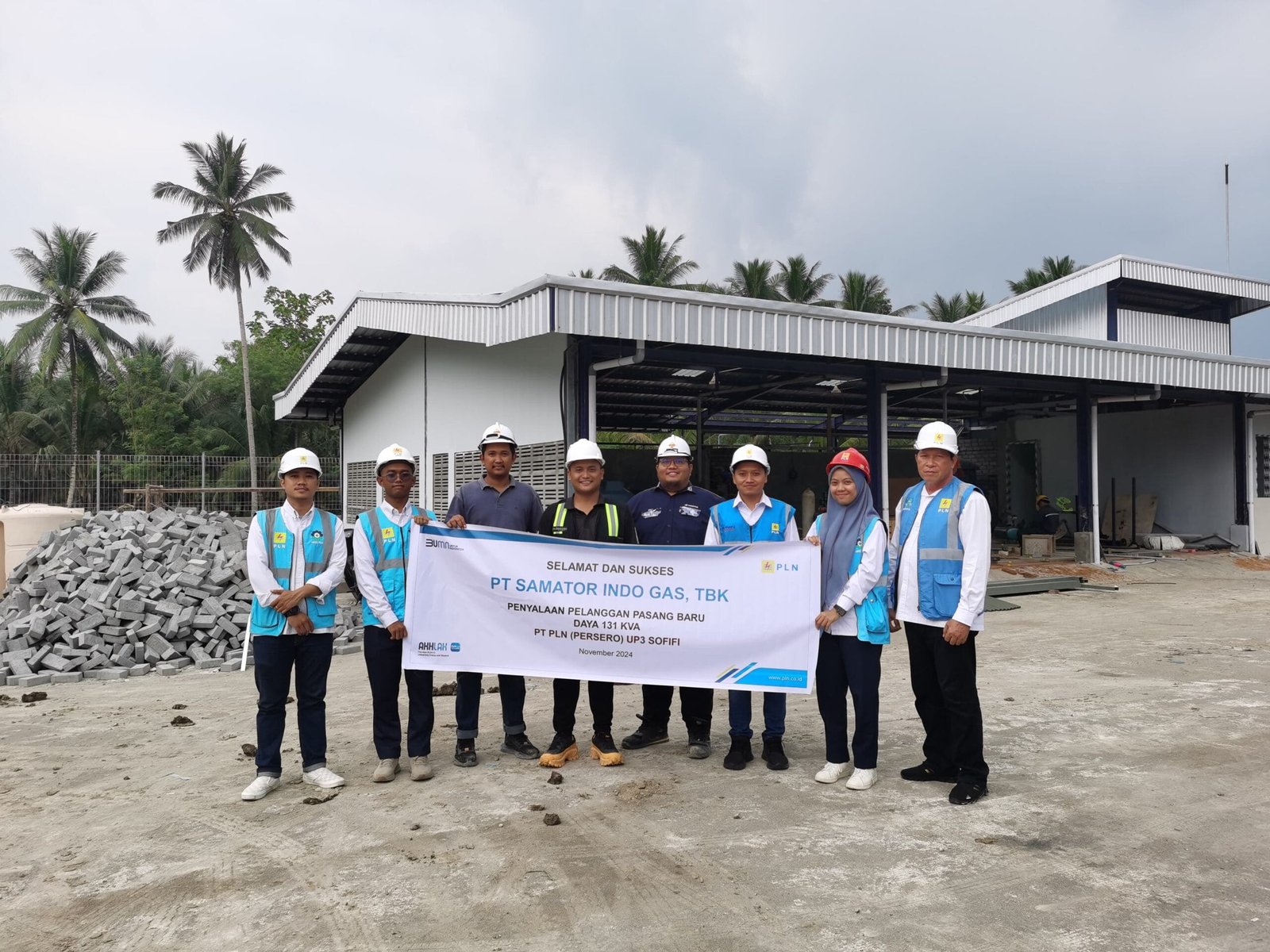 Jelang Tahun Baru, PLN UP3 Sofifi Sukses Nyalakan Pelanggan Pasang Baru 131 KVA PT Samator Indo Gas Tbk