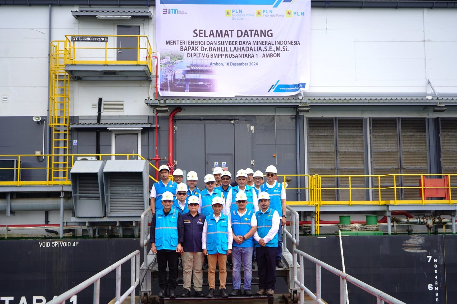 Menteri Bahlil Sambangi PLTMG BMPP Nusantara 1 Waai, Akui PLN UIW MMU Siap Hadirkan Listrik Andal selama Nataru