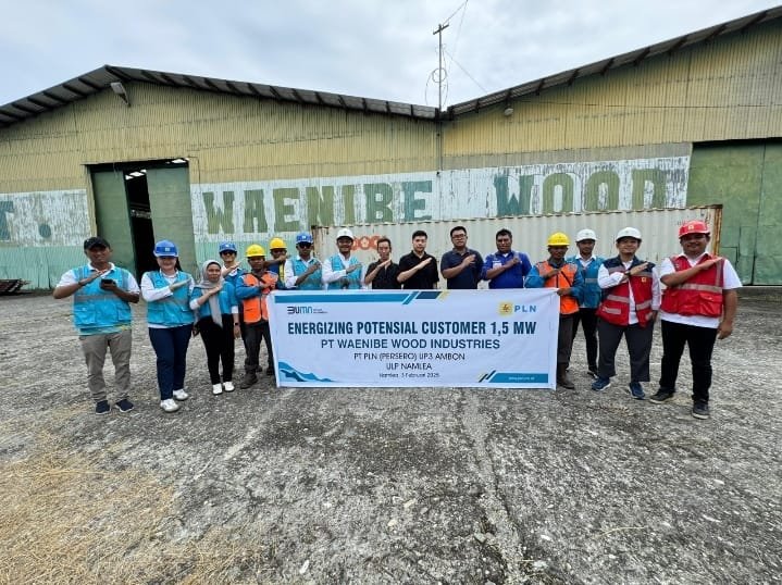 Momen Tahun Baru Imlek, PLN UIW MMU Sukses Listriki PT Wainibe Wood Industries dengan Daya 1,5 MW