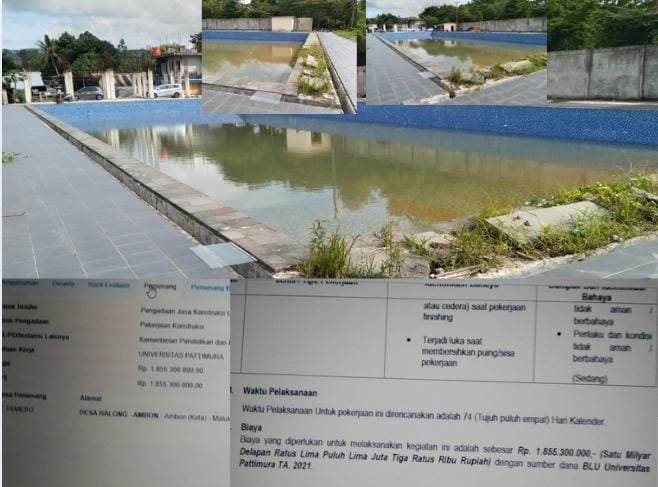 Proyek Kolam Renang Mangkrak, Mahasiswa Unpatti Desak Evaluasi BLU dan Pemeriksaan Kontraktor