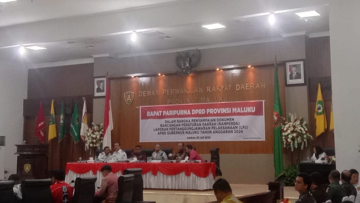 DPRD Maluku Gelar Paripurna Penyampaian Ranperda LPJ APBD Gubernur Tahun 2024