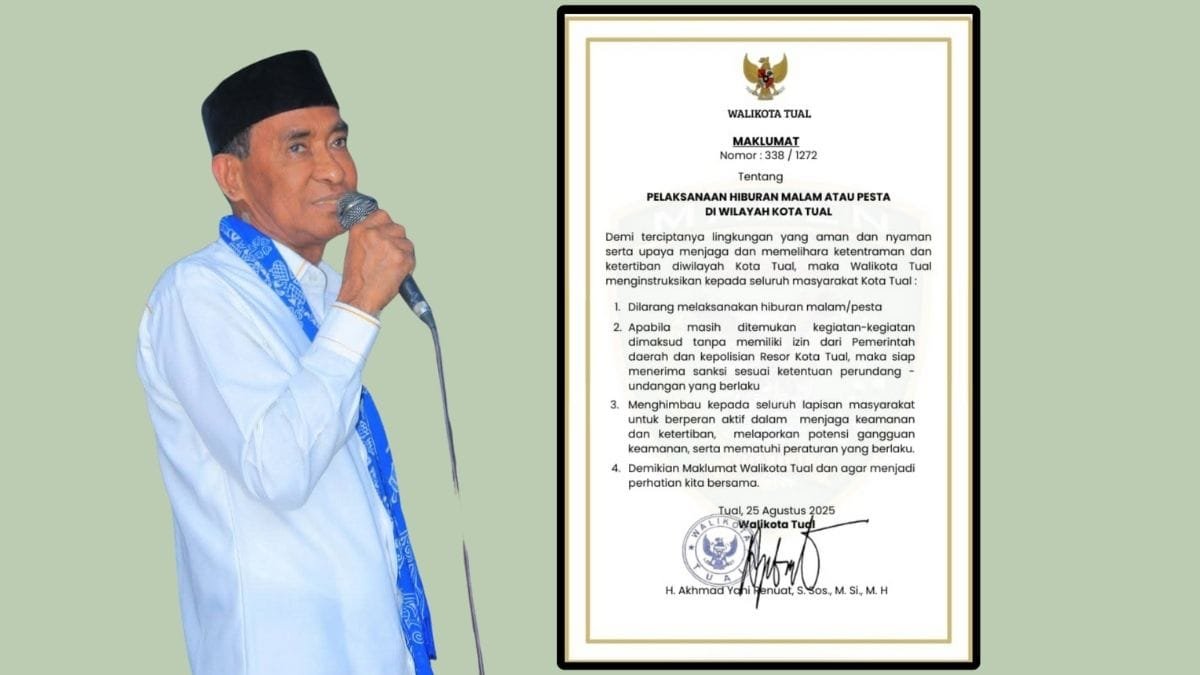 Walikota Tual Larang Hiburan Malam dan Pesta Tanpa Izin