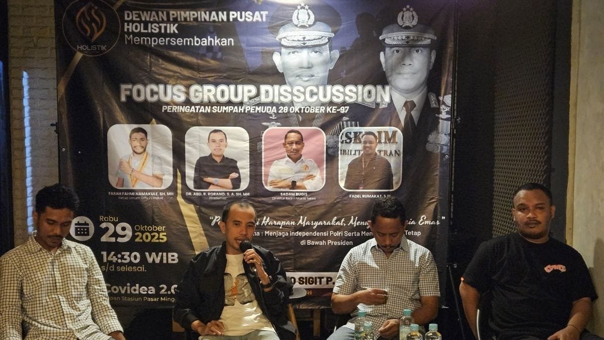 Hadirkan Akademisi, Jurnalis, dan Aktivis, FGD Holistik Institute Bahas Independensi Polri