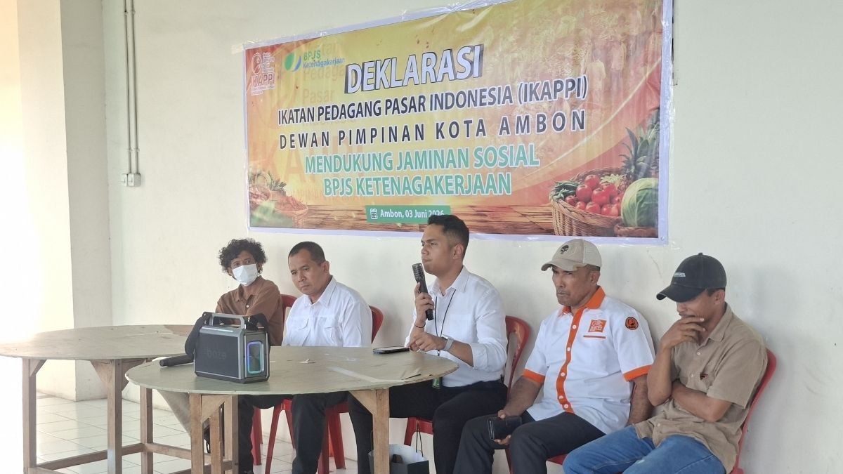 Pentingnya Pedagang Pasar Mardika Tercover Jaminan Sosial, IKAPPI Ambon Dukung Program BPJS Ketenagakerjaan