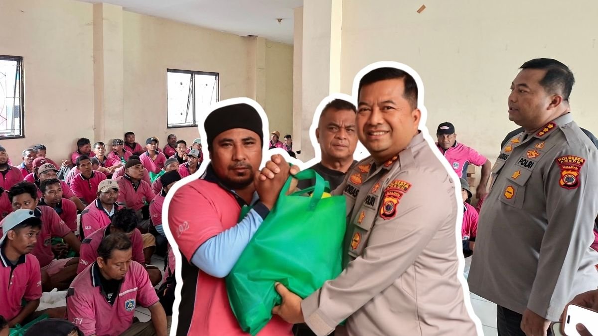Kapolresta Ambon Sambangi Buruh Bagasi, Bawa Pesan Keselamatan dan Kepedulian