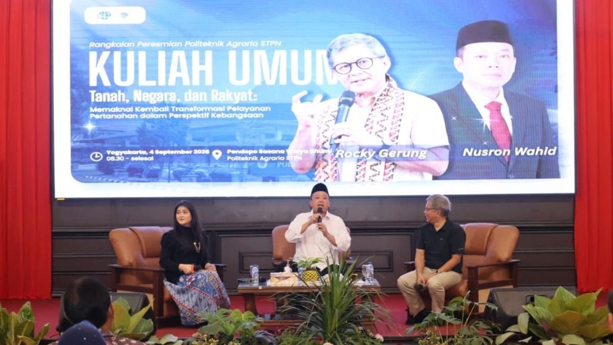 Isi Kuliah Umum di Politeknik Agraria STPN, Rocky Gerung Ingin Taruna/i Pahami Tiga Konsep Pemaknaan Pengelolaan Tanah
