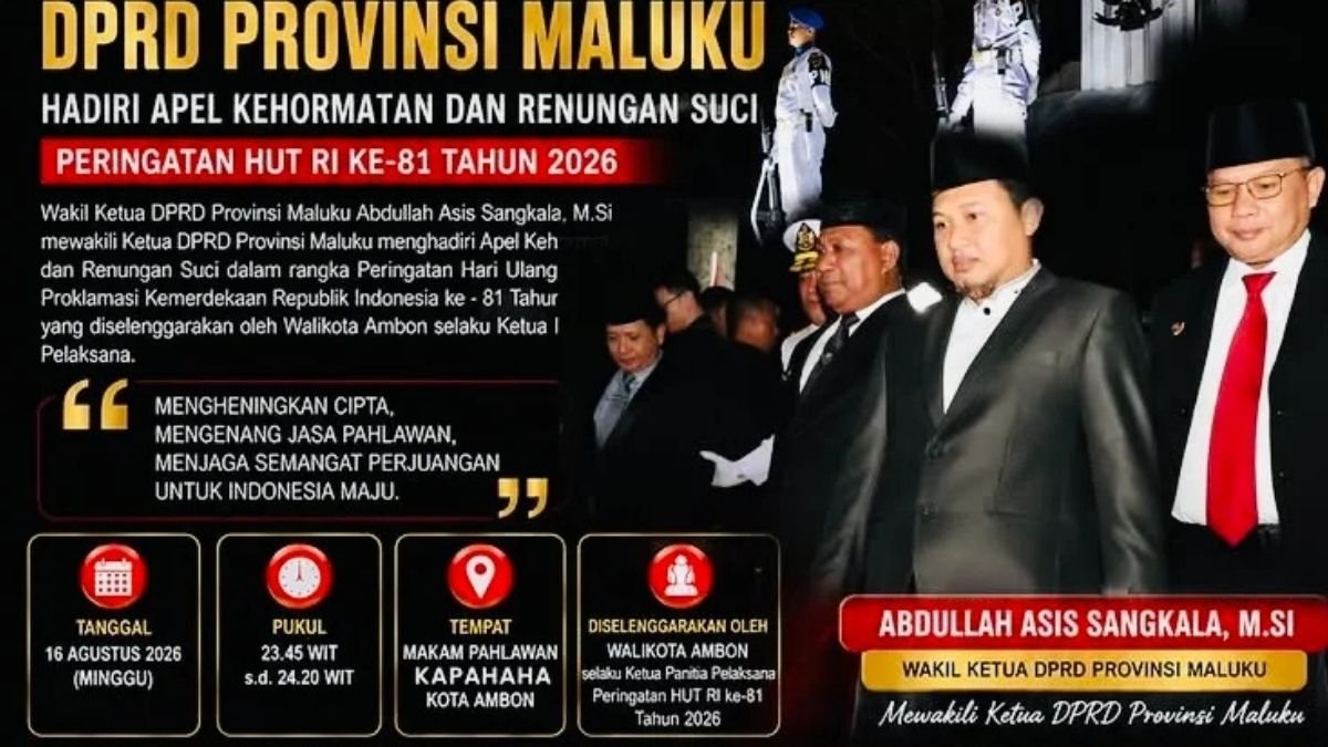 Wakil Ketua DPRD Maluku Hadiri Apel Kehormatan dan Renungan Suci di TMP Kapahaha